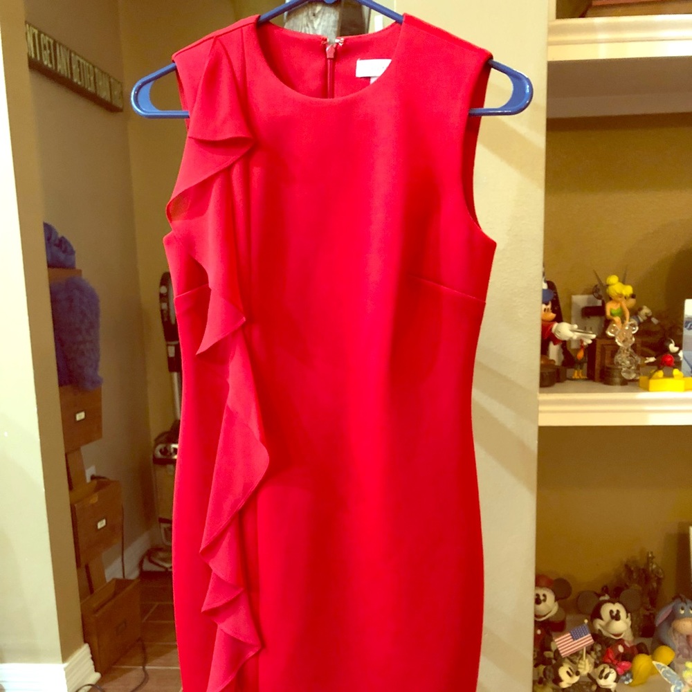 NWT Calvin Klein red dress size 2. Stunning!